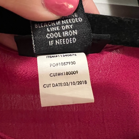 TORRID PINK Embroidered Peasant Blouse Size 1 - Picture 4 of 5